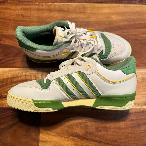 SOLD❗️- Adidas Rivalry Low 86 Crew Green/Hazy Yellow FZ6318 - Size 12.5 - Picture 7 of 16